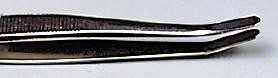 Pinzette 12 cm - mit gebogener Spitze