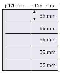 5 Garant Einsteckblätter transparent für MH 125/125