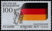 Bund, Michel Nr. 1463 postfrisch - 125 Jahre Deutschlandfahne SCHWARZ - ROT - GOLD