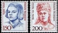 Bund, Michel Nr. 1497-1498 postfrisch - Sophie Scholl & Bertha von Suttner
