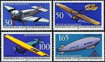 Bund, Michel Nr. 1522-1525 postfrisch - Historische Luftpostbeförderung