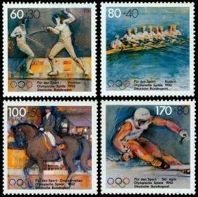Bund, Michel Nr. 1592-1595 postfrisch - Olympische Winterspiele, Albertville; Olympische Sommerspiele, Barcelona