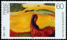 Bund, Michel Nr. 1617 postfrisch - Pferd in der Landschaft; von Franz Marc (1880-1916)