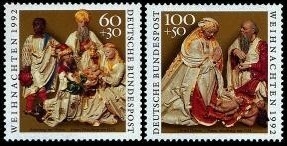 Bund, Michel Nr. 1639-1640 postfrisch - Weihnachten 1992