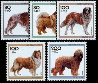 Bund, Michel Nr. 1836-1840 postfrisch - Hunde