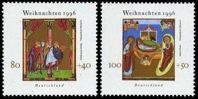 Bund, Michel Nr. 1891-1892 postfrisch - Weihnachten 1996