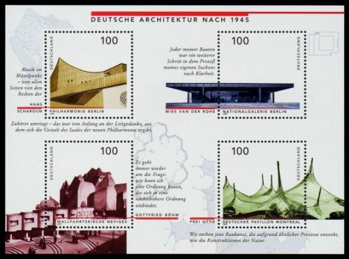Bund, Block 37 postfrisch - 1997 Deutsche Architektur
