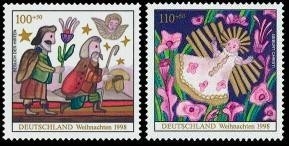 Bund, Michel Nr. 2023-2024 postfrisch - Weihnachten 1998