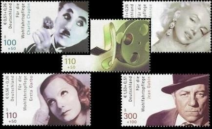 Bund, Michel Nr. 2218-2222 A postfrisch - Filmschauspieler