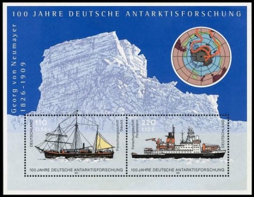 Bund, Block 57 postfrisch - Antarktisforschung