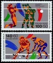 Berlin, Michel Nr. 836-837 postfrisch - Volleyball / Hockey