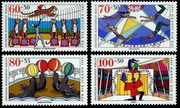 Berlin, Michel Nr. 838-841 postfrisch - Zirkus
