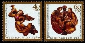 Berlin, Michel Nr. 858-859 postfrisch - Weihnachten 1989
