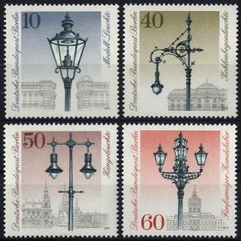 Berlin, Michel Nr. 603-606 postfrisch - Historische Straßenlaternen