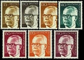Berlin, Michel Nr. 427-433 postfrisch - Bundespräsident Gustav Heinemann (III)