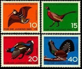 Berlin, Michel Nr. 250-253 postfrisch - Jugend 1965: Jagdbares Federwild