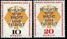 Berlin, Michel Nr. 174-175 postfrisch - Erste konstituierende Sitzung des 3. Deutschen Bundestages in Berlin
