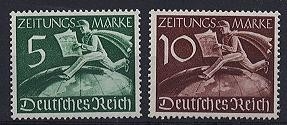 Deutsches Reich, Michel Nr. Z 738-739 postfrisch - Auslands-Zeitungsmarken: Zeitungsbote