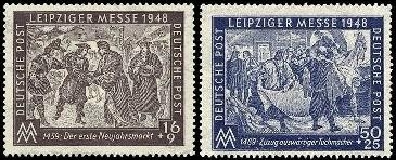 SBZ, Michel Nr. 198-199 postfrisch - Leipziger Herbstmesse 1948