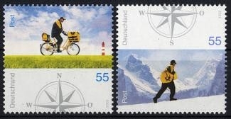 Bund, Michel Nr. 2447-2448 postfrisch - Briefzustellung in Deutschland Nord und Süd
