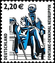 Bund, Michel Nr. 2307 postfrisch - Freimarke: Fontane-Denkmal Neuruppin