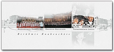 Bund, Block 61 postfrisch - Berühmte Knabenchöre