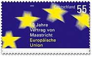 Bund, Michel Nr. 2373 postfrisch - 10 Jahre Vertrag von Maastricht Europäische Union