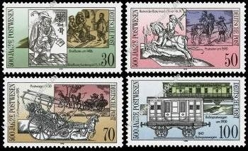 DDR, MiNr. 3354-3357 postfrisch - 500 Jahre internationale Postverbindungen in Europa