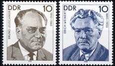 DDR, MiNr. 3300-3301 postfrisch - Persönlichkeiten der deutschen Arbeiterbewegung (XVI)