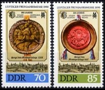 DDR, MiNr. 3316-3317 postfrisch - Leipziger Frühjahrsmesse 1990