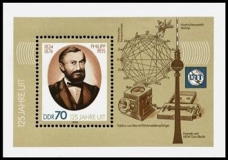 DDR, Block 101 postfrisch - Philipp Reis Telefon