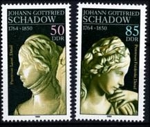 DDR, MiNr. 3250-3251 postfrisch - Johann Gottfried Schadow