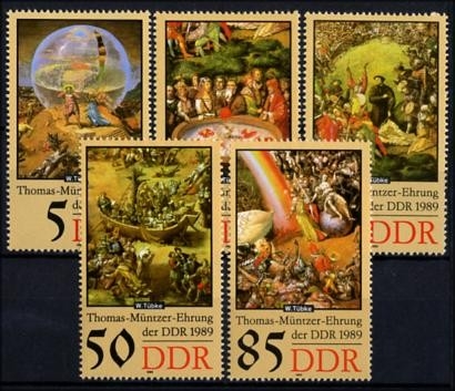 DDR, MiNr. 3269-3273 postfrisch - Thomas Müntzer Ehrung