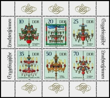 DDR, MiNr. 3289-3294 Kleinbogen postfrisch
