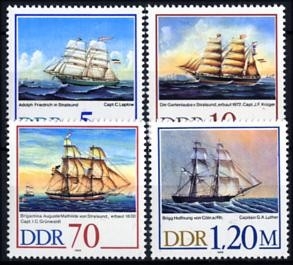 DDR, MiNr. 3198-3201 postfrisch - Segelschiffe