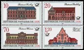 DDR, MiNr. 3067-3070 Viererblock postfrisch