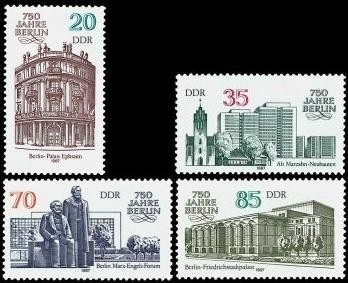 DDR, MiNr. 3071-3074 postfrisch - 750 Jahre Berlin (II)
