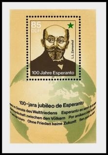 DDR, Block 87 postfrisch - 100 Jahre Esperanto