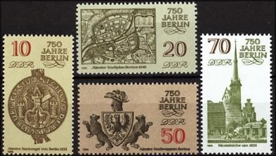 DDR, MiNr. 3023-3026 postfrisch - 750 Jahre Berlin 1986