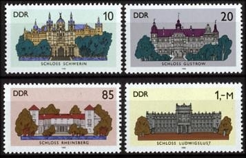 DDR, MiNr. 3032-3035 postfrisch - Schlösser