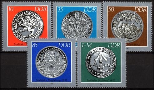 DDR, MiNr. 3040-3044 postfrisch - Historische Münzen - Städtetaler