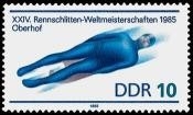 DDR, MiNr. 2923 postfrisch - Rennschlitten Weltmeisterschaft 1985 Oberhof