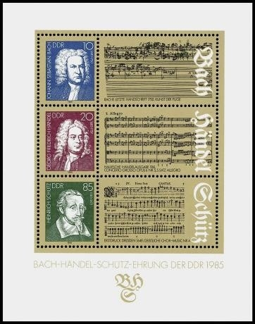 DDR, Block 81 postfrisch - Bach / Händel / Schütz