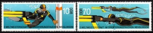 DDR, MiNr. 2961-2962 postfrisch - Weltmeisterschaft im Orientierungstauchen