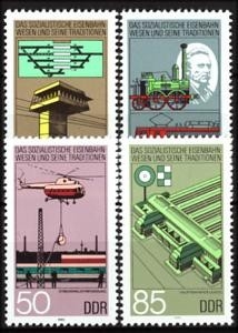 DDR, MiNr. 2968-2971 postfrisch - Eisenbahnwesen