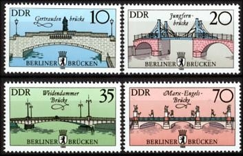 DDR, MiNr. 2972-2975 postfrisch - Brücken