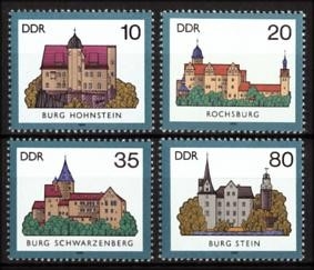 DDR, MiNr. 2976-2979 postfrisch - Burgen (II)