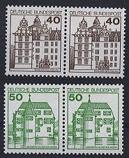 Bund, Michel Nr. 1037-1038 waagerechtes Paar postfrisch