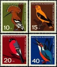 Bund, Michel Nr. 401-404 postfrisch - Einheimische Vögel