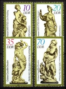 DDR, MiNr. 2905-2908 postfrisch - Grünes Gewölbe Dresden: Kunstwerke